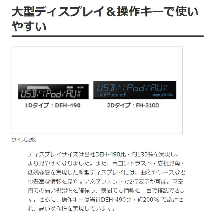 FH-3100 パイオニア Pioneer AVメインユニット