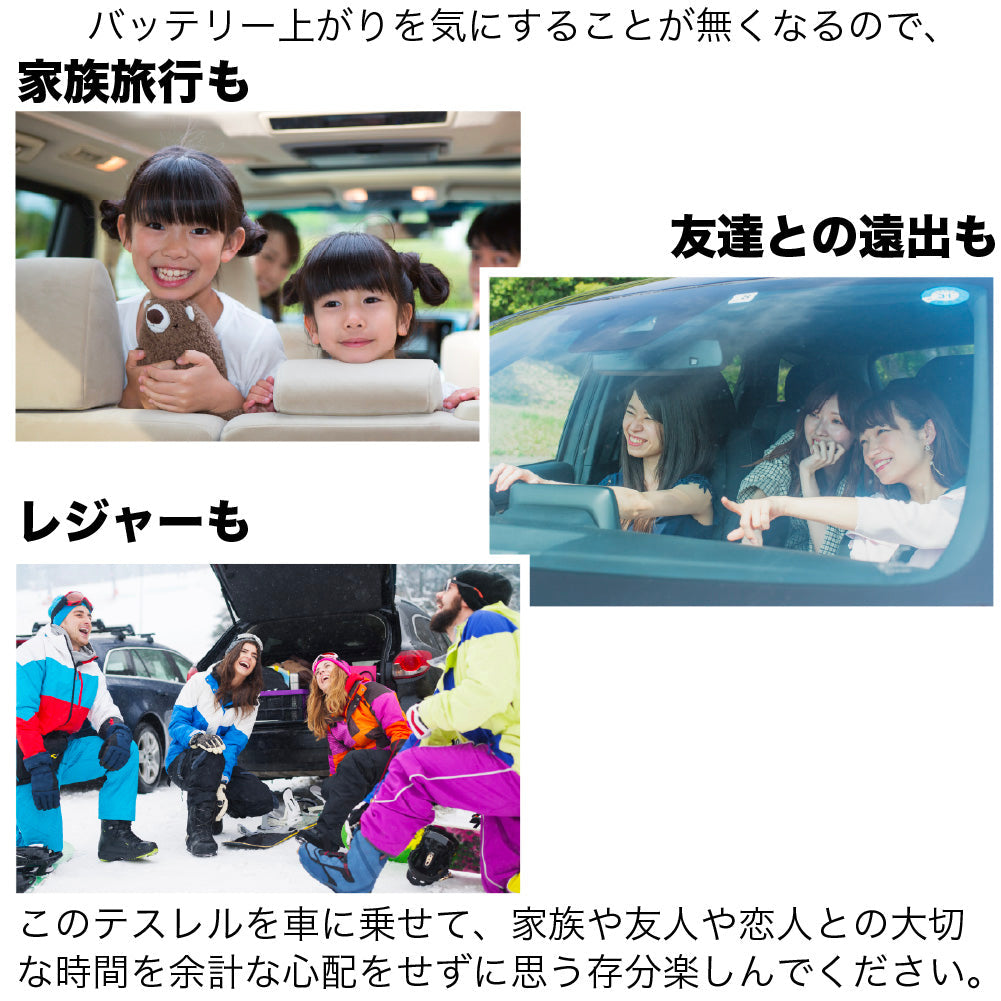 TSRER-60 テスレル ジャンプスターター 新技術セルフパワージェネレーション採用 12V車用